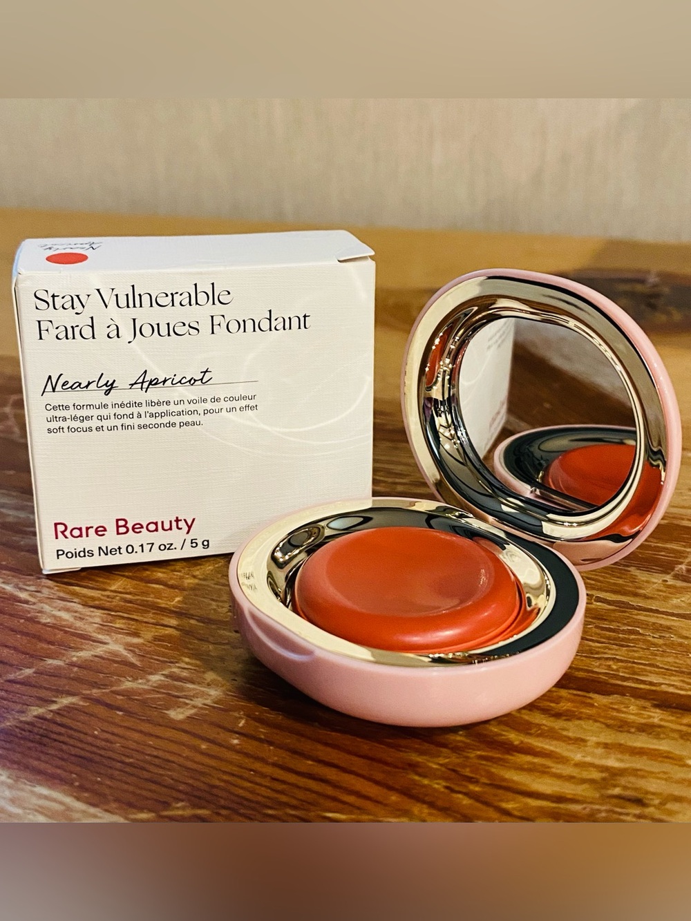 Brand New Rare Beauty Stay Vulnerable Melting Cream Blush - Nearly Apricot